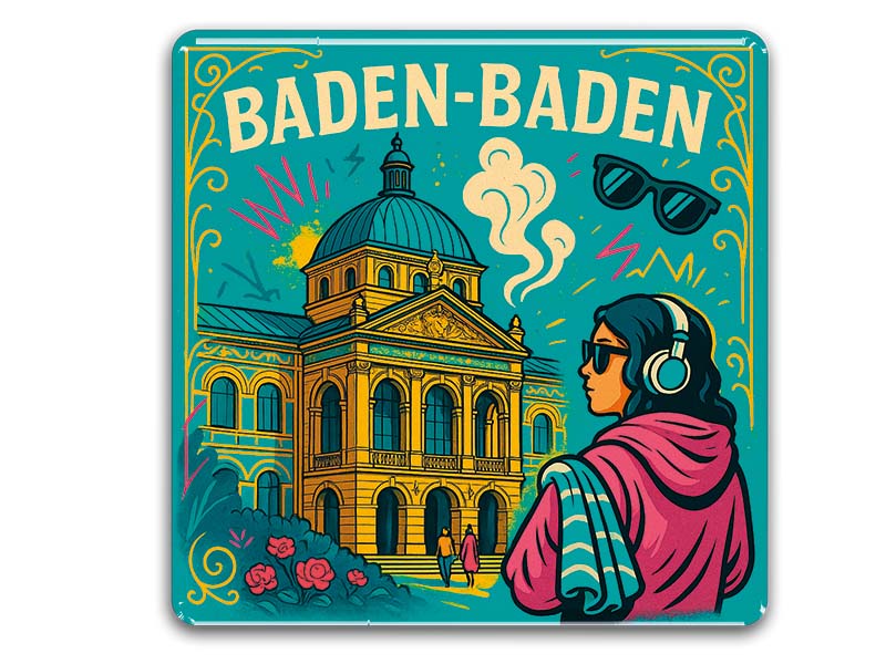 Souvenir Foto Magnet Baden-Baden 8x8cm