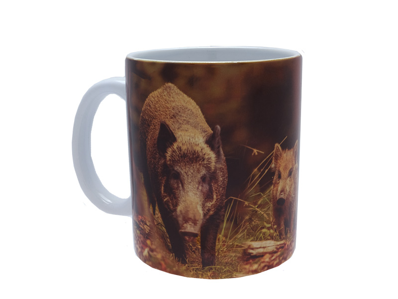 16832 Foto Keramik Tasse Wildschwein