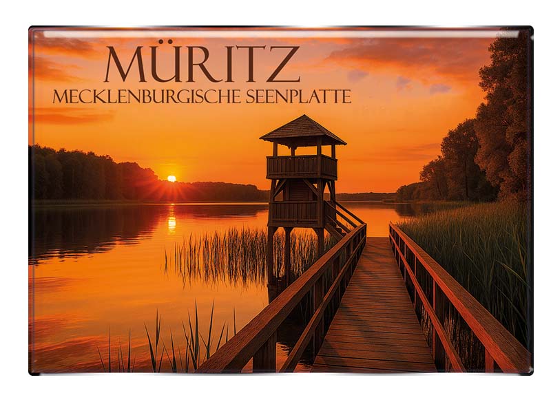 Souvenir Foto Magnet rechteckig Seenplatte 8x5,5cm Souvenir Foto Magnet rechteckig Seenplatte 8x5,5cm