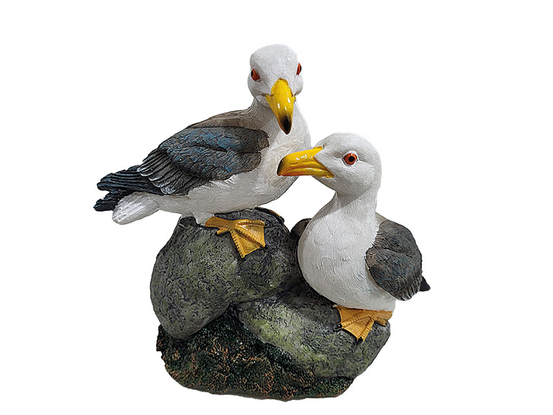 Poly seagull pair 13x7x14cm
