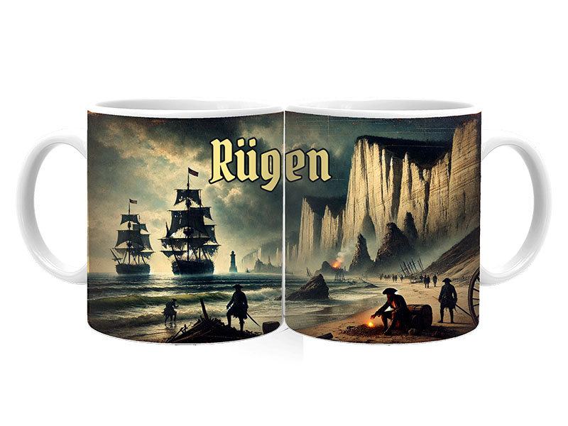 Souvenir Foto Keramik Tasse Rügen Ø8x9,5cm Souvenir Foto Keramik Tasse Rügen Ø8x9,5cm