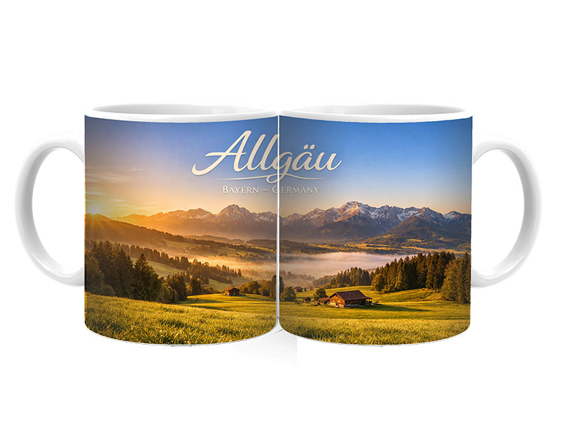 Souvenir ceramic mug  Allgau Ø8x9,5cm