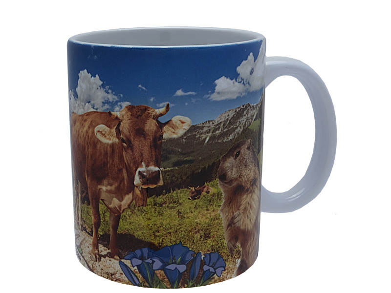 16817-0 Foto Keramik Tasse Alpin