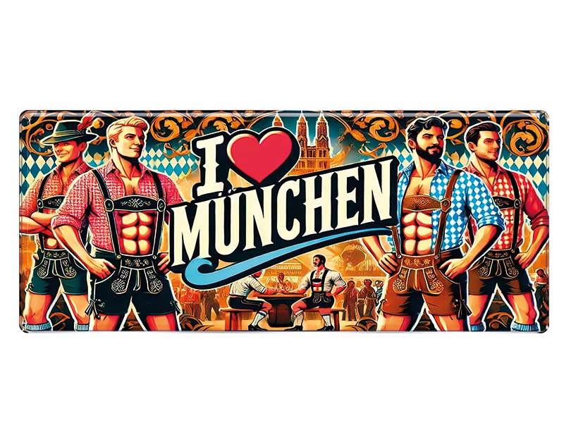 Souvenir Foto Magnet im Panoramaformat München 12x5cm Souvenir Foto Magnet im Panoramaformat München 12x5cm