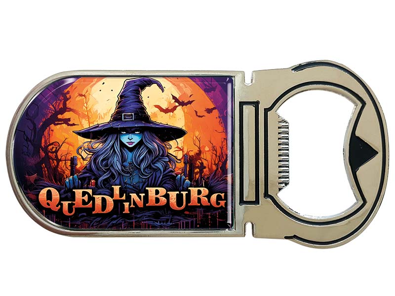 Souvenir Magnet Kapselheber aus Metall Quedlinburg 4x9cm Souvenir Magnet Kapselheber aus Metall Quedlinburg 4x9cm