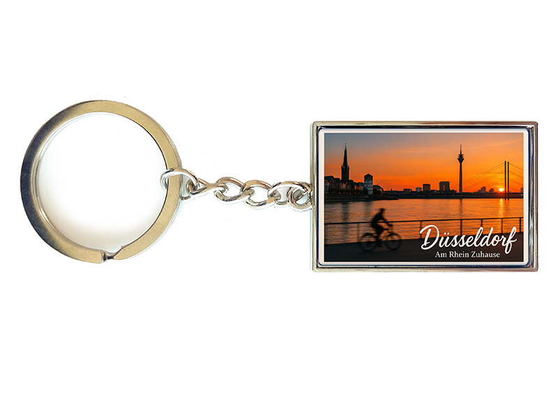 Souvenir Schlüsselanhänger Düsseldorf aus Metall 10x3cm