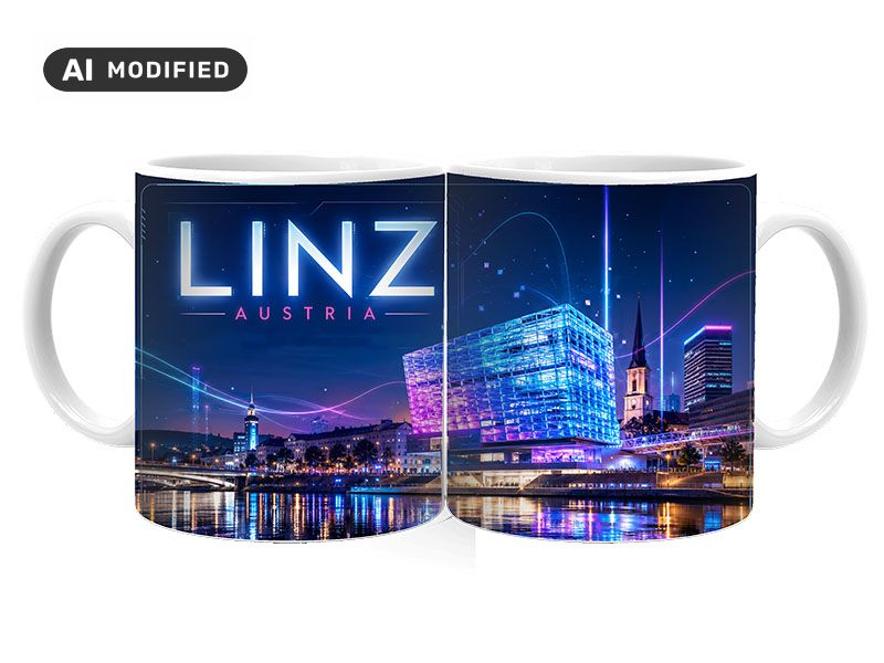 Souvenir Foto Tasse Linz aus Keramik Ø8x9,5cm
