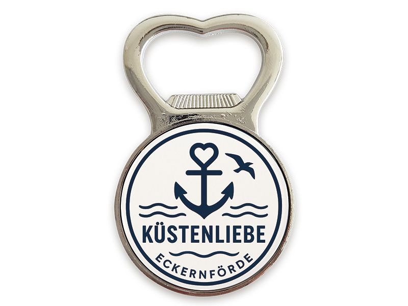 Souvenir Magnet Kapselheber Eckernförde aus Metall 4x6cm
