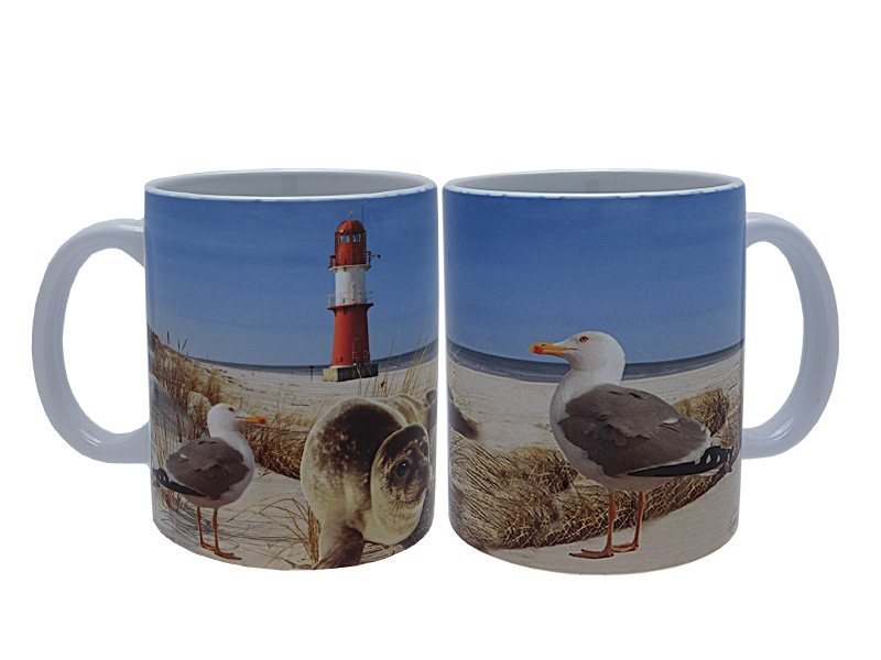 Foto Tasse Leuchtturm aus Keramik Ø 8x9,5 cm    Foto Tasse Leuchtturm aus Keramik Ø 8x9,5 cm