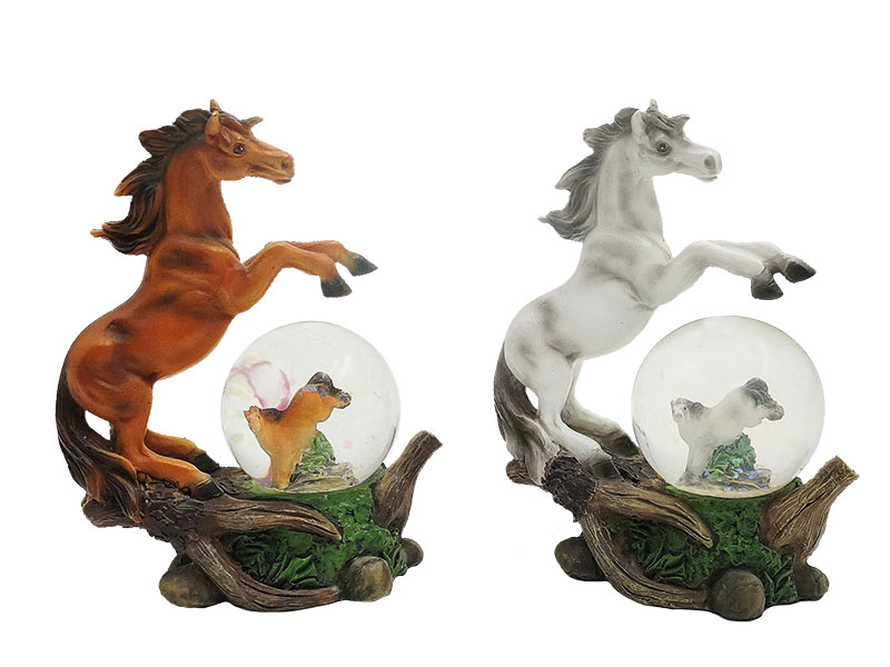 17774 Poly Pferd m. Glitzerkugel