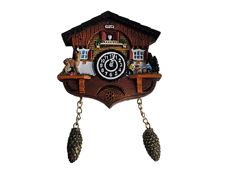 Poly magnet cuckoo clock 7x1x10cm   
