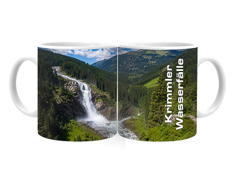 Souvenir ceramic mug Krimml Waterfalls Ø8x9,5cm