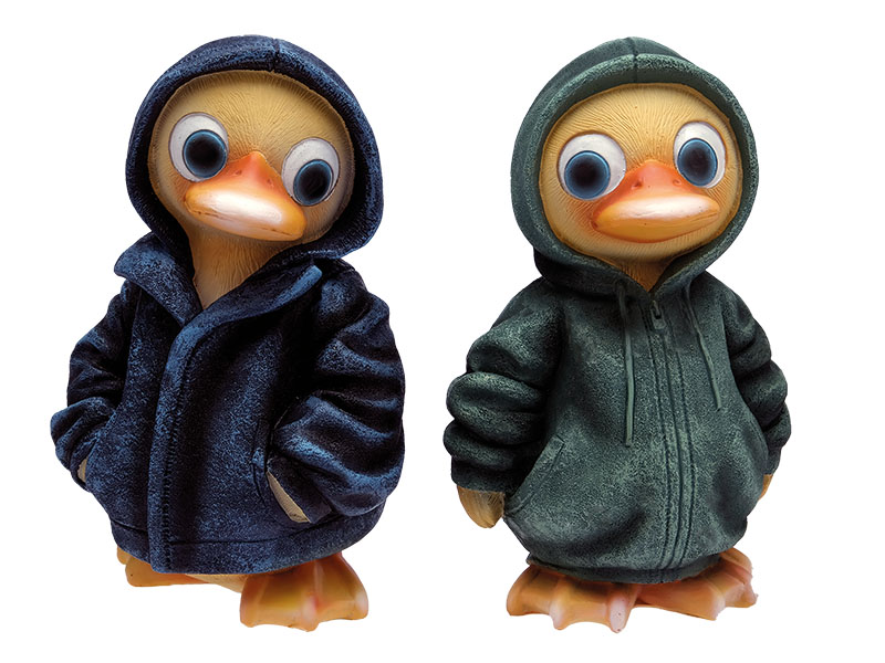Poly duck with cloth 9x6x14cm Poly duck with cloth 9x6x14cm