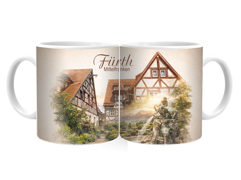 Souvenir Foto Tasse Fürth aus Keramik Ø8x9,5cm