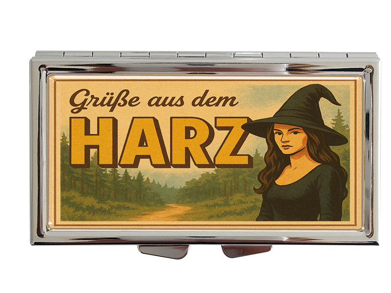 Souvenir Metall Pillendose Harz 8,5x4,5cm Souvenir Metall Pillendose Harz 8,5x4,5cm