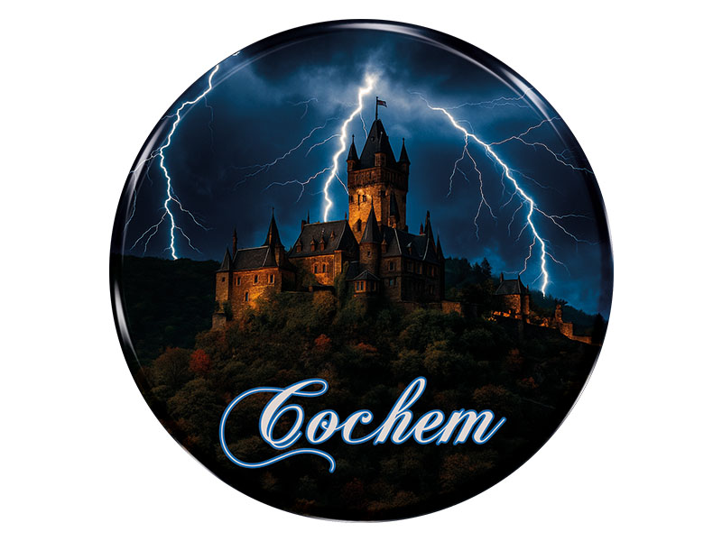Souvenir Foto Magnet rund Cochem Ø7cm Souvenir Foto Magnet rund Cochem Ø7cm