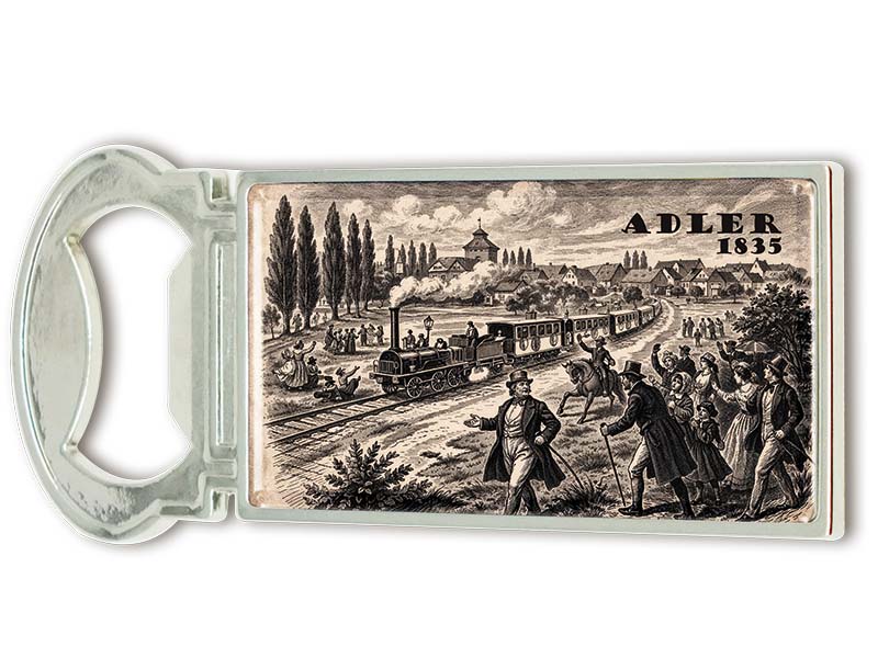 Souvenir Kapselheber Magnet Adler aus Metall 3x9cm