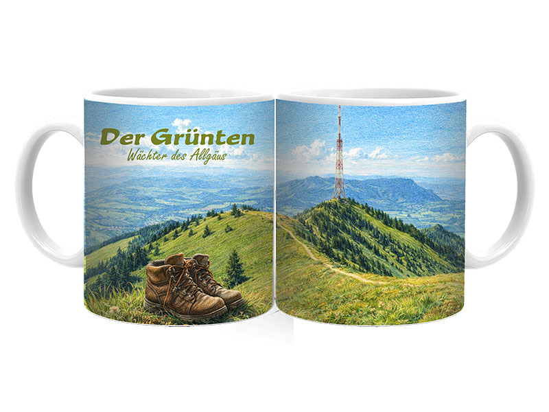 Souvenir Foto Tasse Grünten aus Keramik Ø8x9,5cm