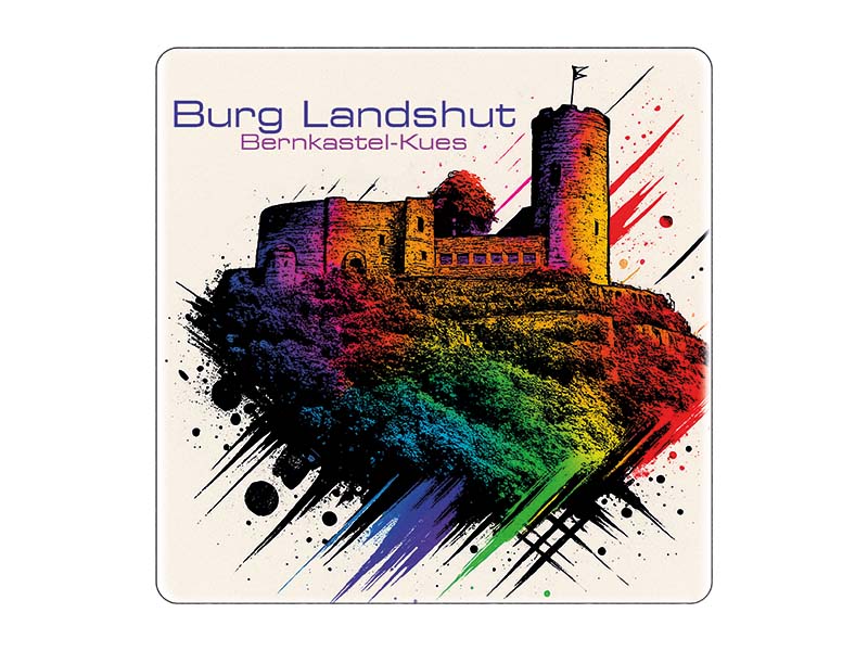 Souvenir Foto Magnet Bernkastel-Kues aus Steingut 5x5cm