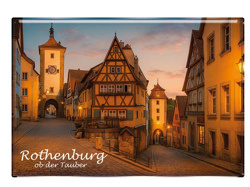 Souvenir Photo magnet Rothenburg 9,5x6,5cm