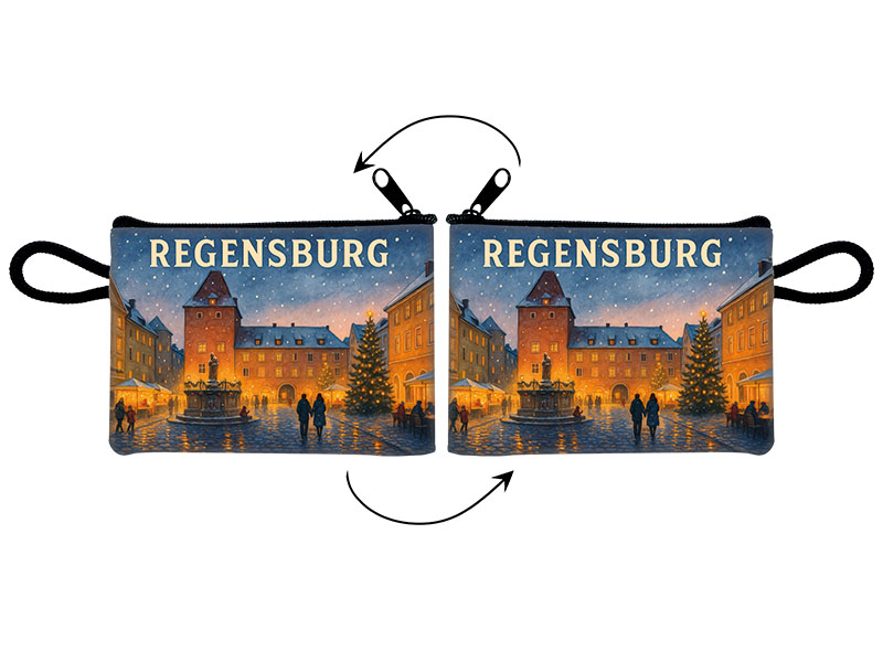 Souvenir Täschchen aus Kunstleder Regensburg 11x8cm