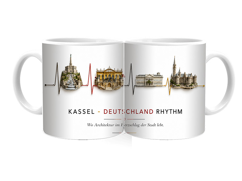 Souvenir Foto Tasse Kassel aus Keramik Ø8x9,5cm