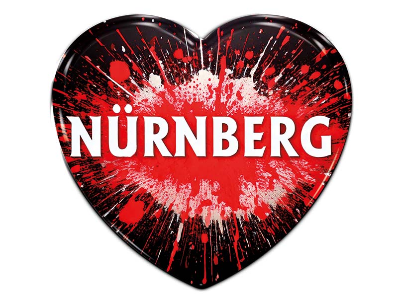 Souvenir Foto Magnet Herz Nürnberg 6,5x6cm