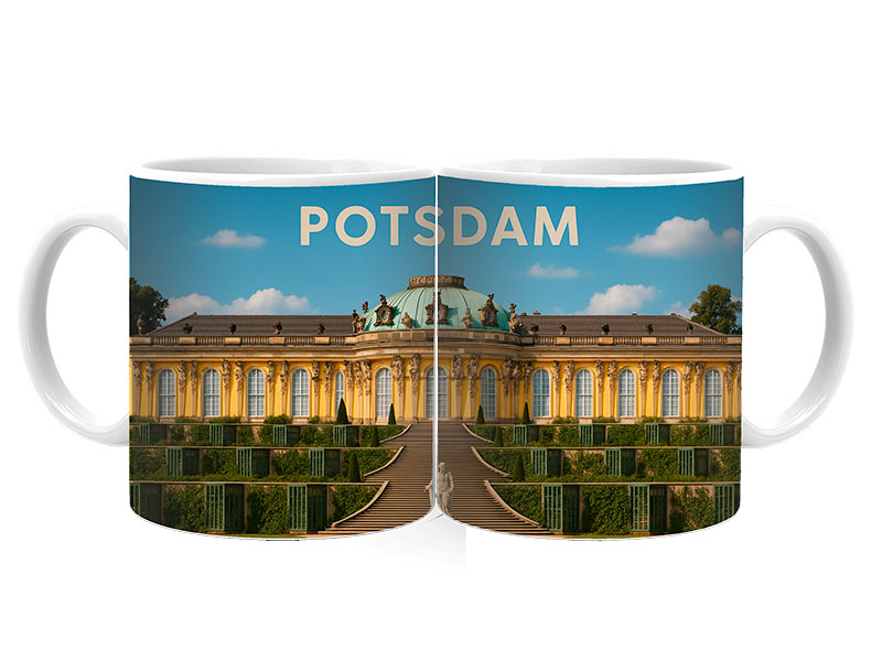 Souvenir Foto Keramik Tasse Potsdam Ø8x9,5cm