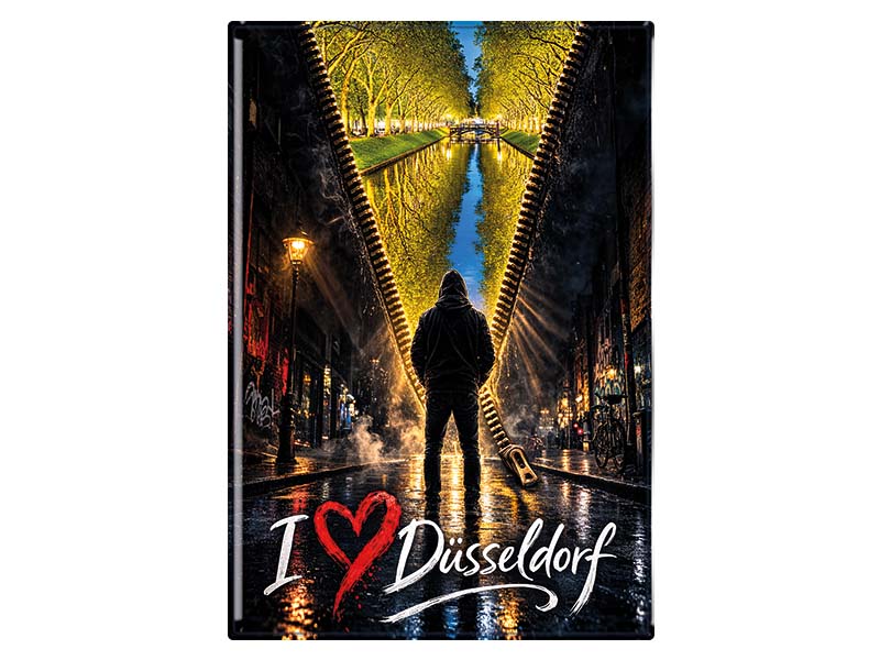 Souvenir Foto Magnet Düsseldorf 9,5x6,5cm