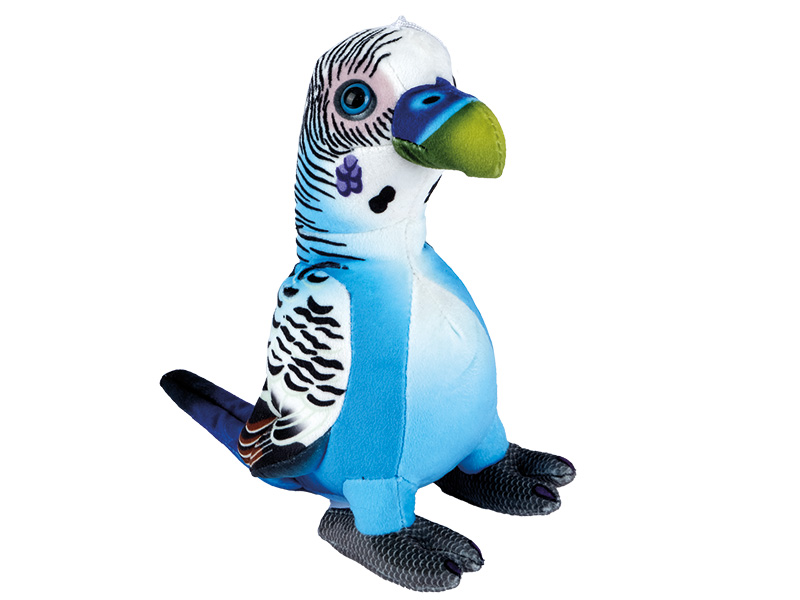 Wellensittich aus Plüsch, 10x12x23cm    Wellensittich aus Plüsch, 10x12x23cm