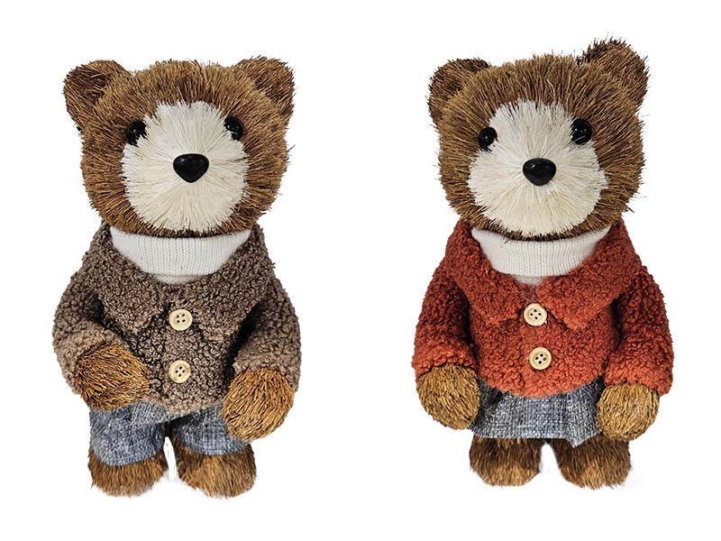 Bär in Strohoptik 14x9x24cm    Bär in Strohoptik 14x9x24cm