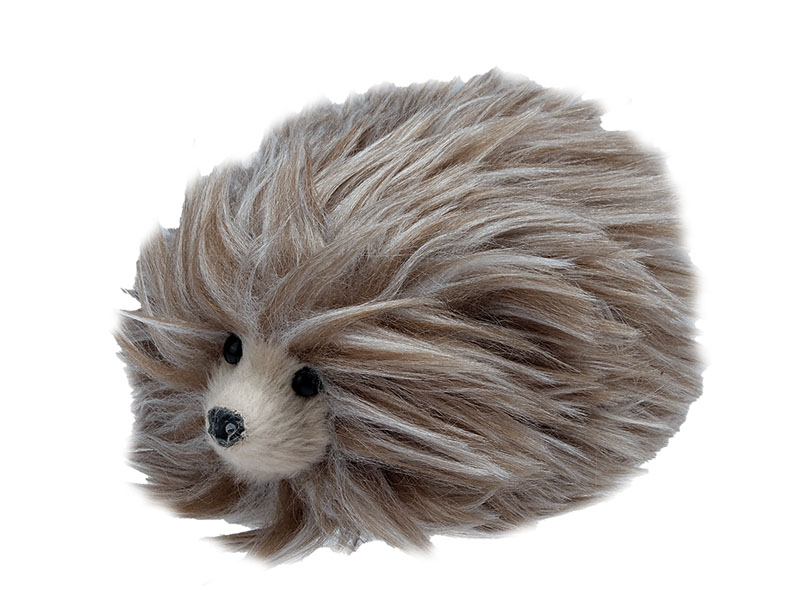 Deko Igel mit Kunstfell, 11x7x6cm    Deko Igel mit Kunstfell, 11x7x6cm