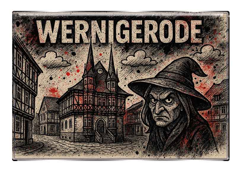 Souvenir Foto Magnet rechteckig Wernigerode 8x5,5cm Souvenir Foto Magnet rechteckig Wernigerode 8x5,5cm