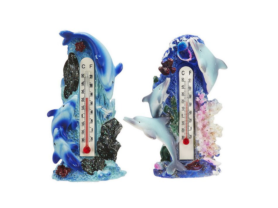12374 Poly Magnet Delfin m.Thermometer