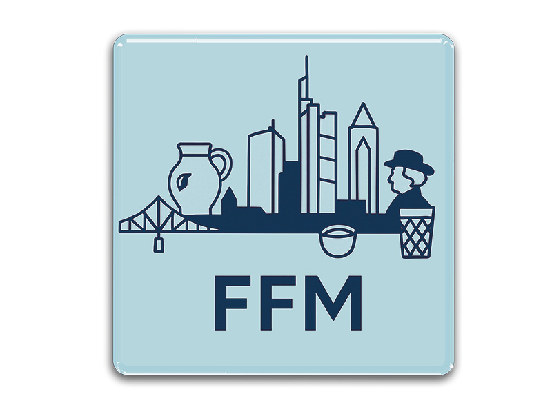 Souvenir Photo magnet square Frankfurt 6,5x6,5cm