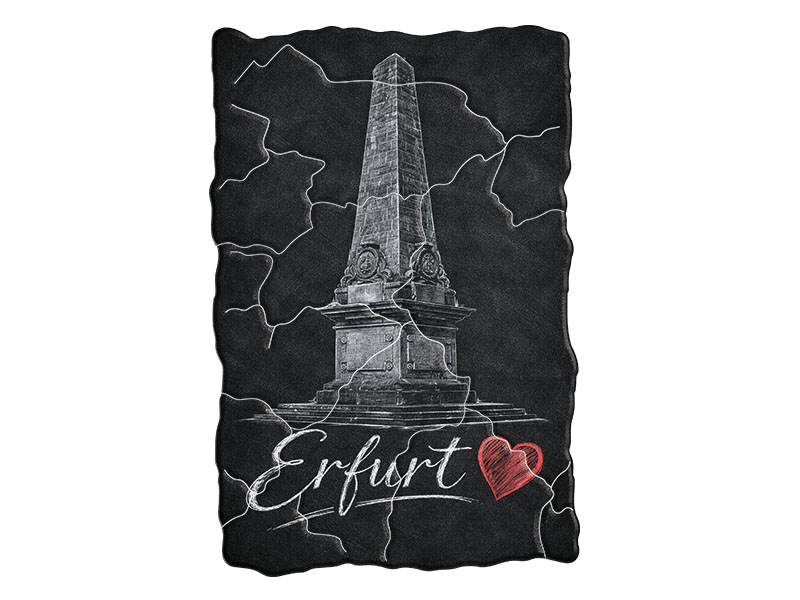 Souvenir Foto Magnet Erfurt aus Kunststoff 8x5cm