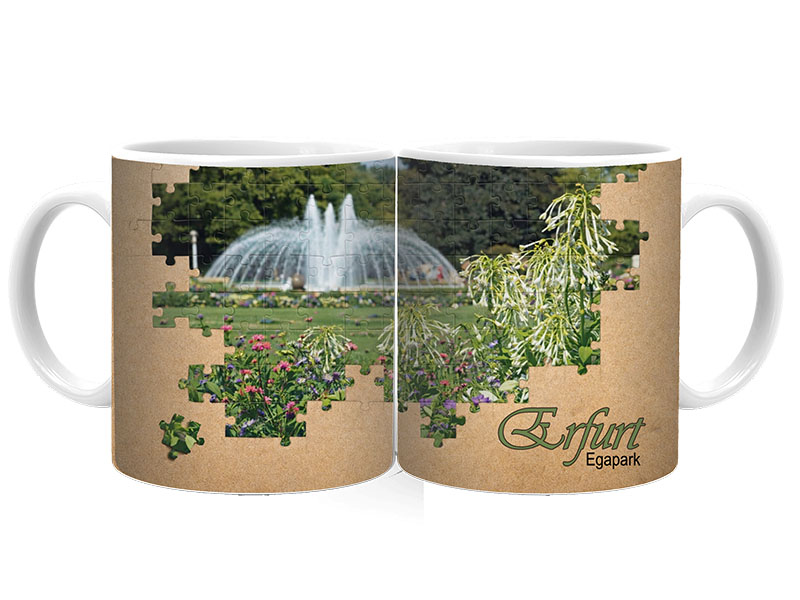 Souvenir Foto Tasse Erfurt aus Keramik Ø8x9,5cm