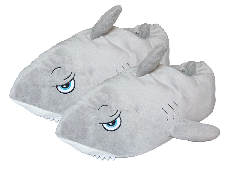 33032 Plüsch Hausschuhe Hai  Gr. L