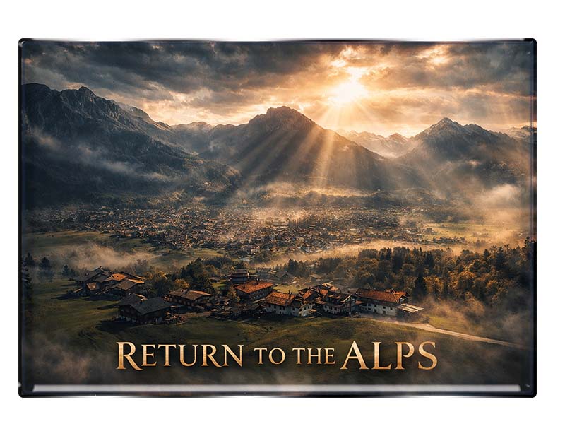 Souvenir Foto Magnet rechteckig Oberstdorf 5,5x8cm