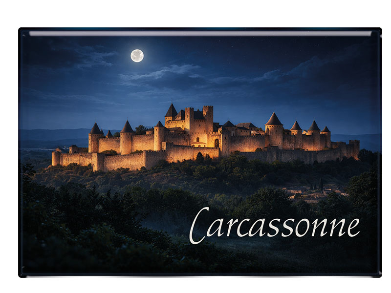 Souvenir Foto Magnet Carcassonne 9,5x6,5cm