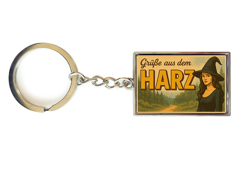 Souvenir Schlüsselanhänger rechteckig aus Metall Harz 3x10cm Souvenir Schlüsselanhänger rechteckig aus Metall Harz 3x10cm