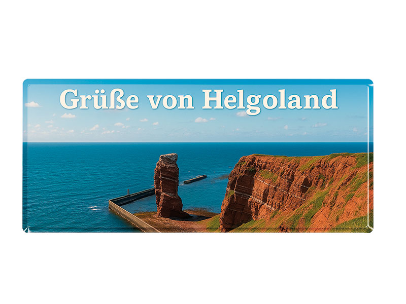 Souvenir Foto Magnet Panoramaformat Helgoland 8x3,5cm