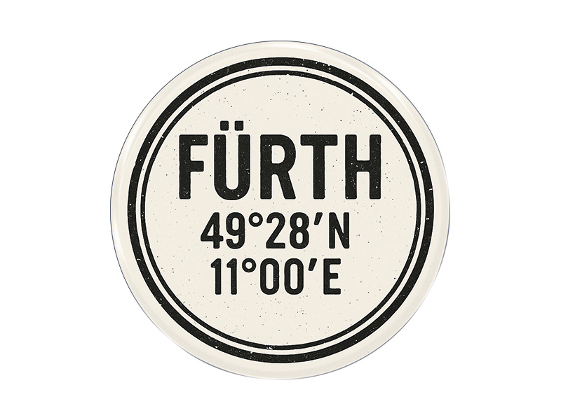 Souvenir photo magnet Fürth Ø3,5cm