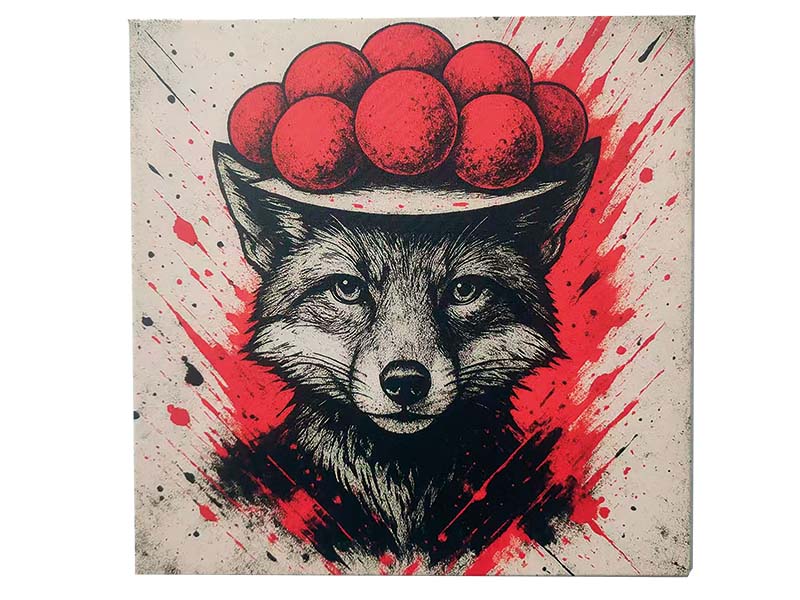Leinwand Schwarzwald Fuchs 40x40cm   