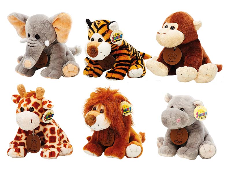 32485 Plüsch Wildtiere sitzend