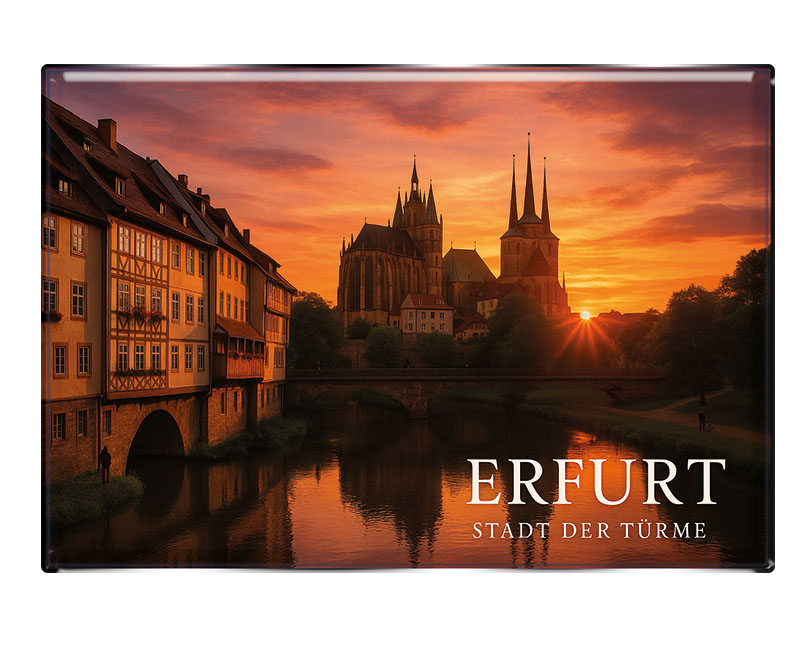 Souvenir Foto Magnet Erfurt 8x5,5cm