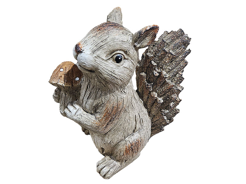 Eichhörnchen Holzoptik aus Poly 10x16x20cm    Eichhörnchen Holzoptik aus Poly 10x16x20cm