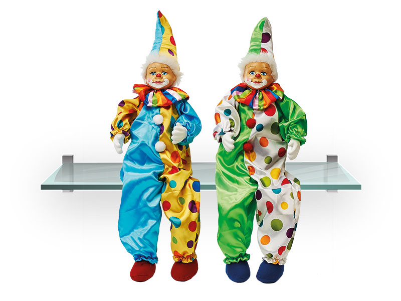 21874-0 Poly Clown Kantenhocker bunt