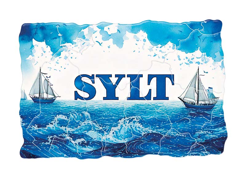 Souvenir Foto Kunststoff Magnet Sylt 8x5cm Souvenir Foto Kunststoff Magnet Sylt 8x5cm