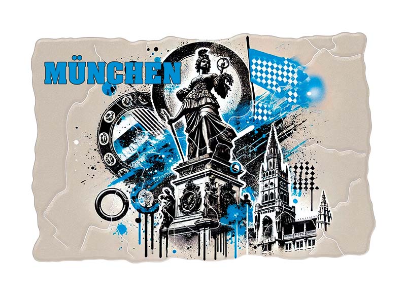 Souvenir Foto Kunststoff Magnet München 8x5cm Souvenir Foto Kunststoff Magnet München 8x5cm
